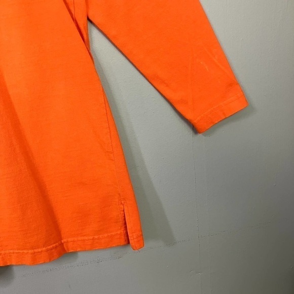 BASIC Editions Vintage 90s Halloween Witch Broom Cat Orange Long Sleeve Tee Sz M - Picture 8 of 16